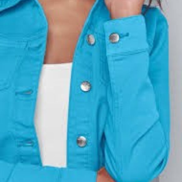 VENUS - Aqua Blue Jean Jacket - NWOT - Set - Picture 1 of 4